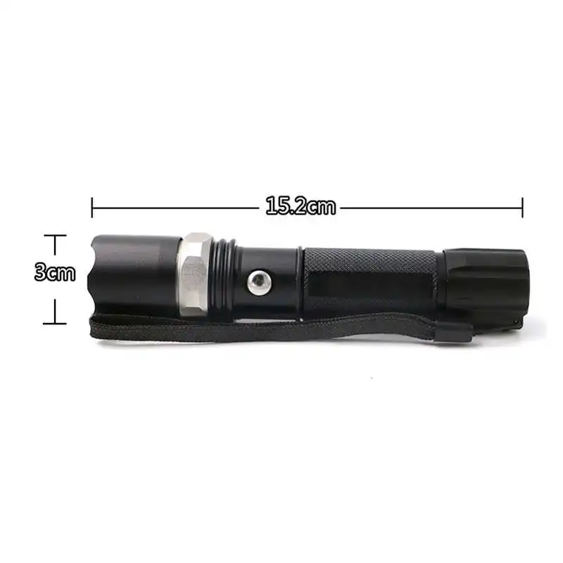 Powerful led flashlight Tactical Police Heavy Duty 3W LED Rechargeable Flashlight lanterna led bike by 18650aaa battery #3o4 (2)
