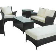 High end роскошные мебель для патио, отеля смолы плетеные Диван lounge set