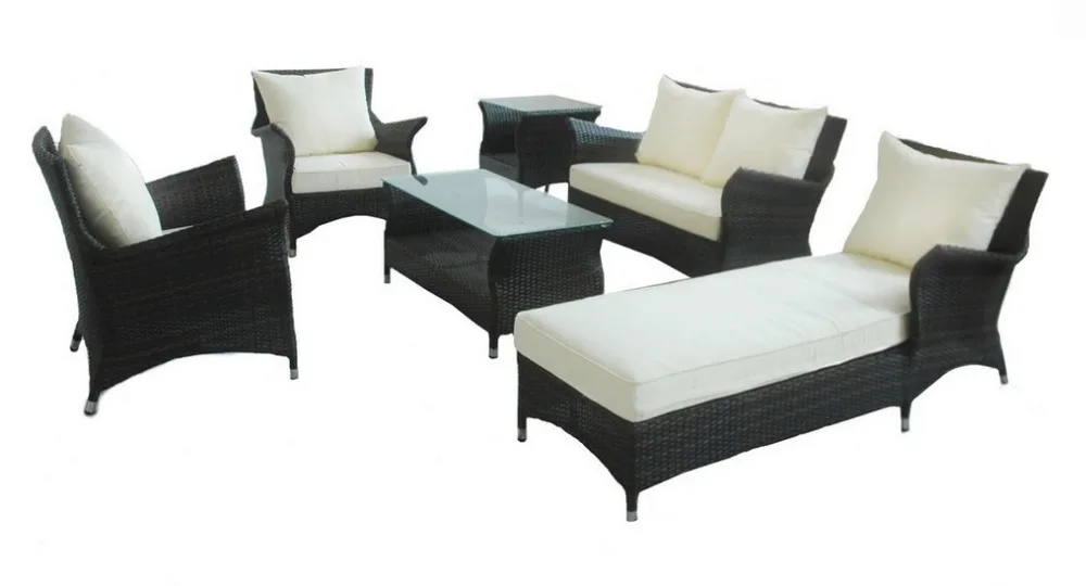 2016 High end luxury hotel patio furniture resin wicker sofa lounge set(China (Mainland
