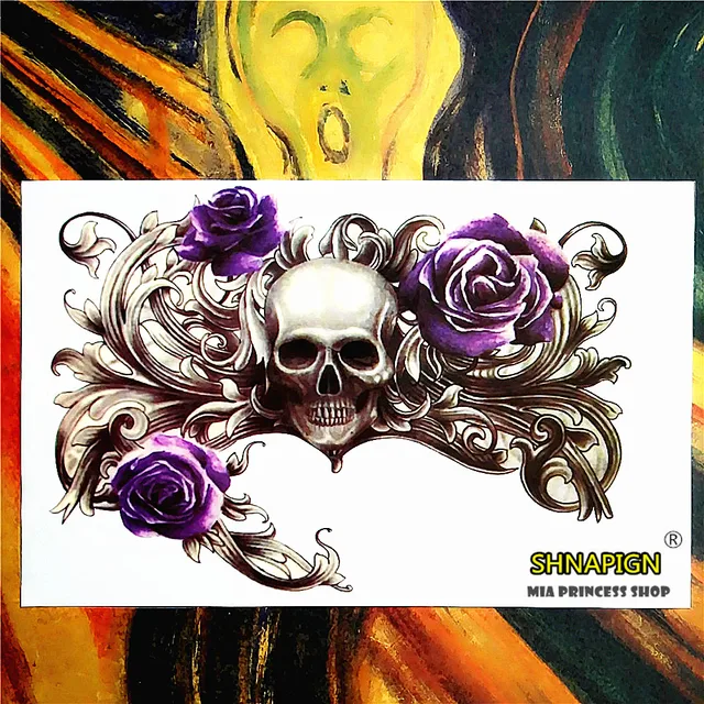 Skull & Bone Temporary Tattoo Body Art Sleeve Arm Flash Tattoo Stickers 12x20cm Painless Henna Selfie Tatoo Tattoo Stickers Skull & Bone Temporary Tattoo Body Art Sleeve Arm Flash Tattoo Stickers 12x20cm Painless Henna Selfie Tatoo Tattoo Stickers