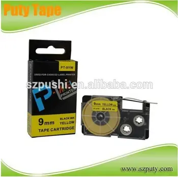 

compatible 9mm black on yellow XR-9YW EZ label tape for EZ label printers