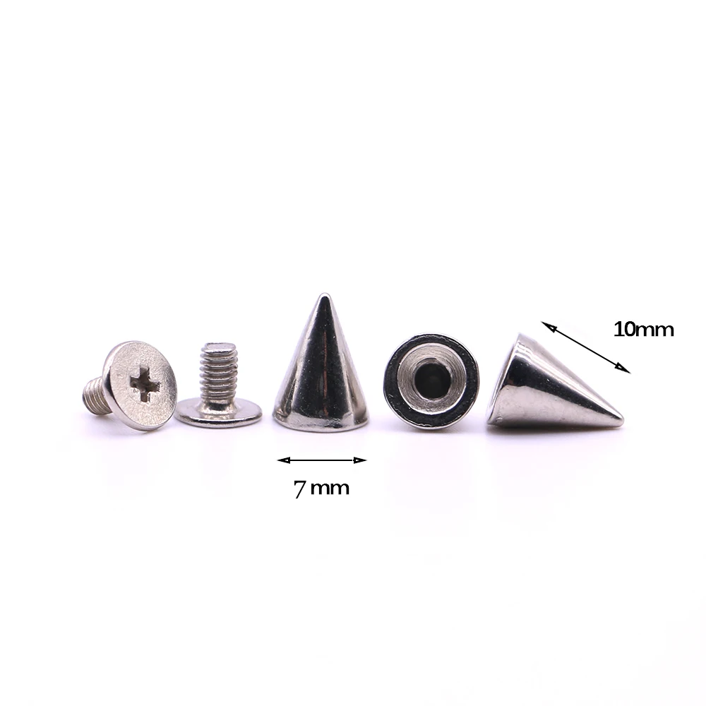 New 20sets/pack 7mm (Diameter), 10mm (Height) stud diy metal studs for leather double cap rivet B-37
