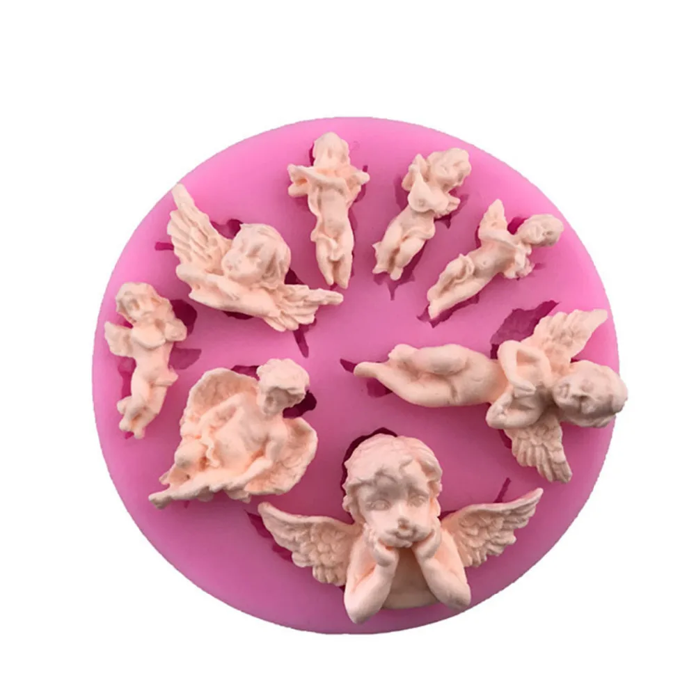 

2019 Silicone Cake Mold Fondant Mold 8 Small Angel Food Cake Decoration Baking Mold Sugar Cake Baking DIY Cake Accessories