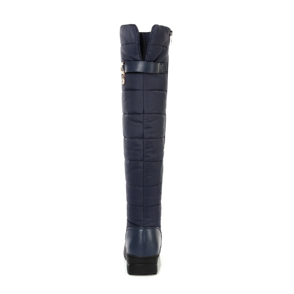 ASUMER new high quality down warm snow boots women platform thigh high boots ladies zipper winter shoes over the knee