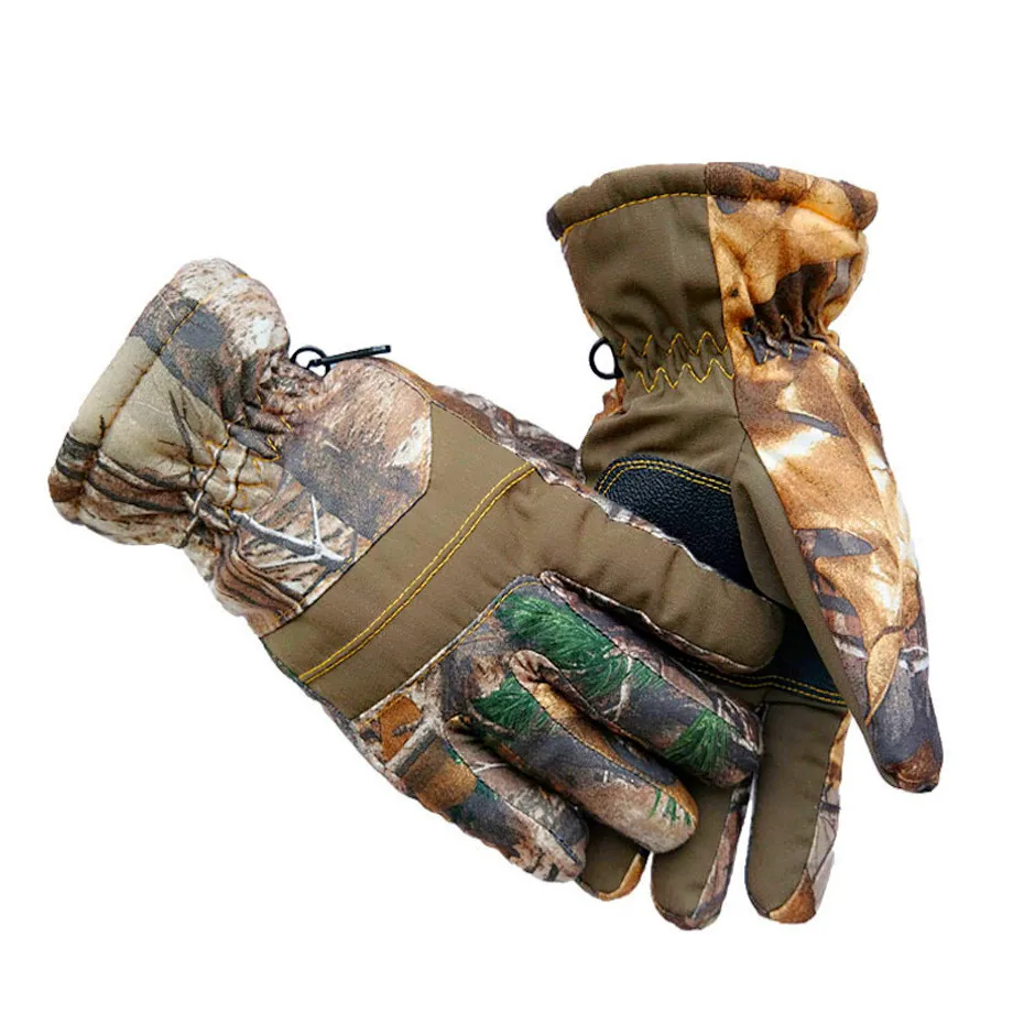 Winter Outdoor Camouflage Waterproof Keep Warm Ski Gloves Men And Women Windproof Ridding Gloves