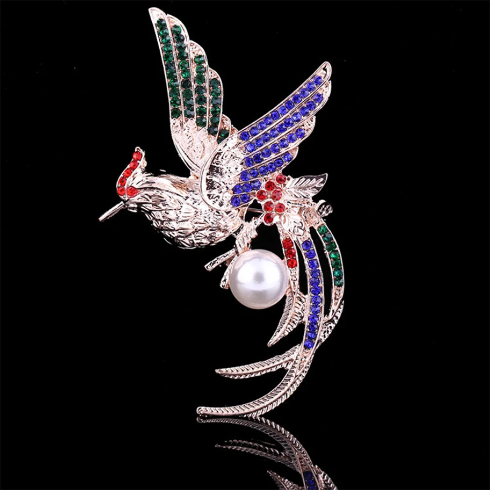 

Earofcorn Exquisite Fashion Natural Pearl Peacock Brooches Men Women Various Party Wedding Accessories New Design Brooches Gift