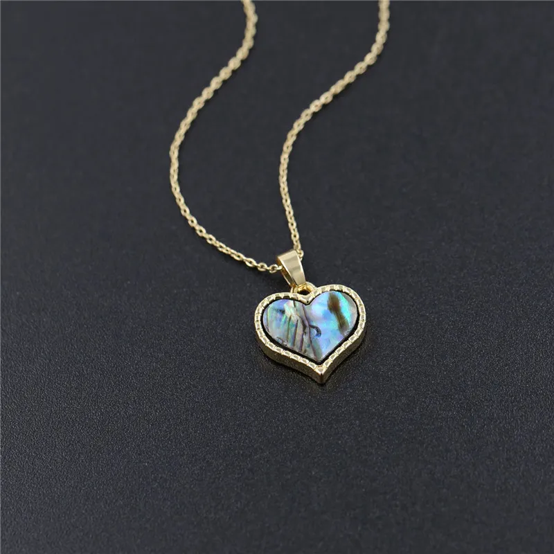 

Heart Abalone Shell Pendant Necklace for Women Jewelry Gift to lover ladies necklace women collares de moda 2019 femmle choker