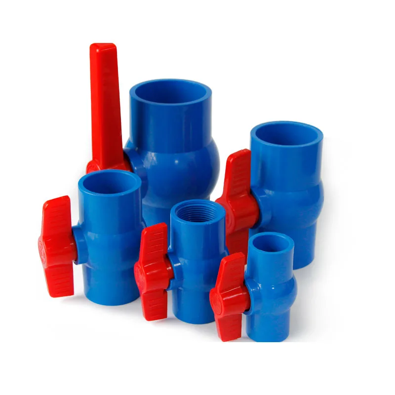 

gogo Blue color PVC Ball Valve Switch Glue Screw 50/ 63/ 75mm