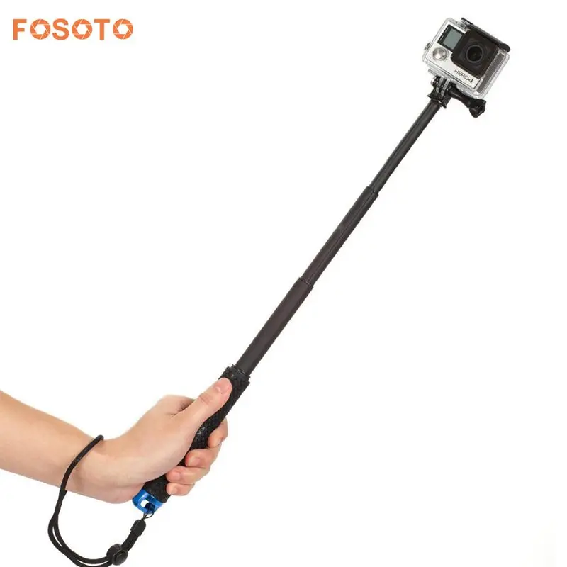 fosoto Gopro Accessories Waterproof selfie stick Retractable pole grip