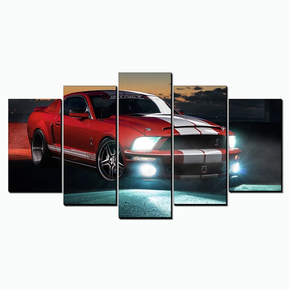 Wall Art Canvas Painting Pictures BMW GTR NISSAN FORD 18 Sports Car Landscape Home Decor Posters Artwork Gift | Дом и сад