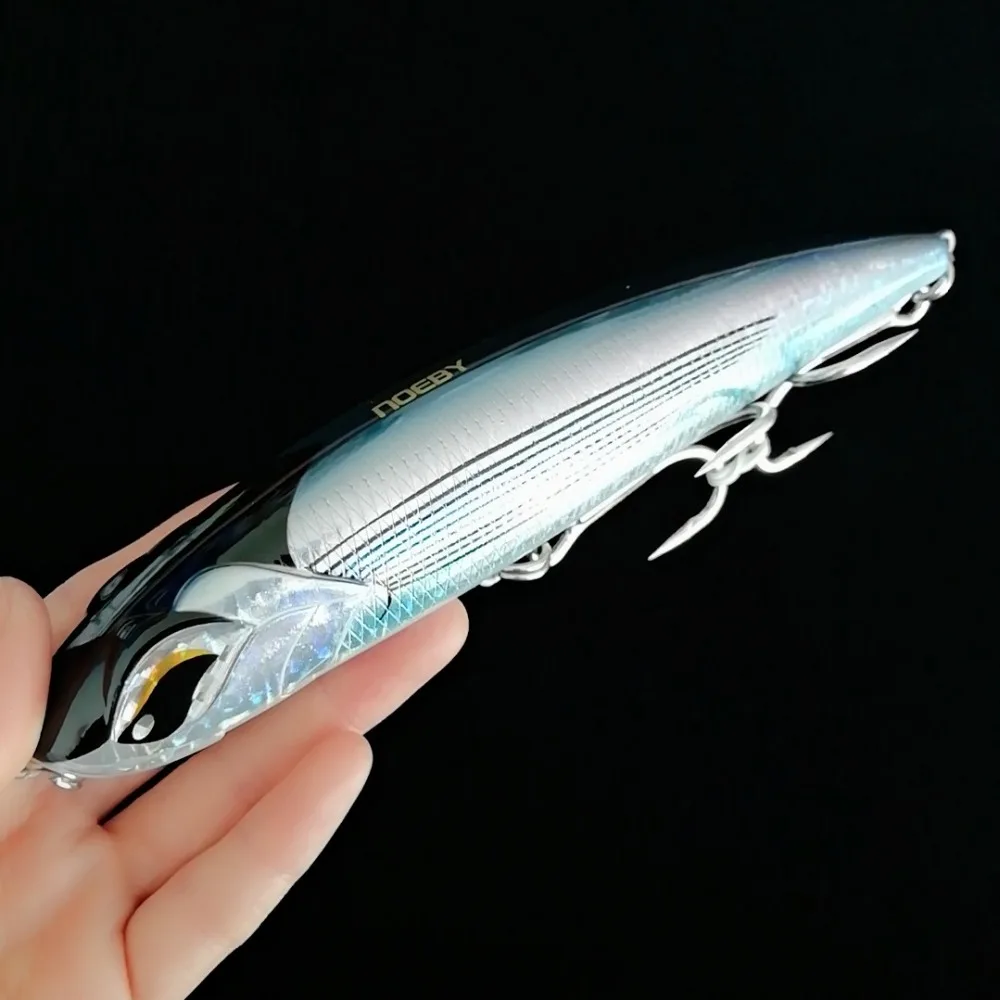 

Noeby 18.5cm 126.5g Free Shipping Artificial Hard Fishing Lure with Sharp Hooks Pencil Bait 3D Fish Eyes Sinking Fish Lures