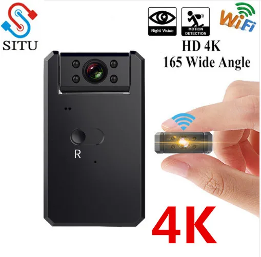 SITU S26 HD 4K Wifi дистанционно мини-камера ночного видения для безопасности, видеокамера с детектором движения, микро-камера для безопасности детей, мини камера