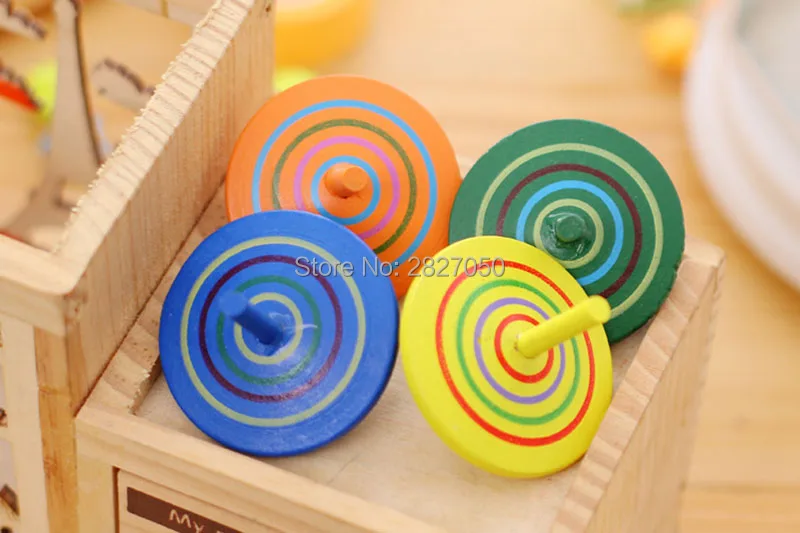 Деревянные Мини вращающиеся Spinner Классические игрушки для детей Ретро подарок на год
