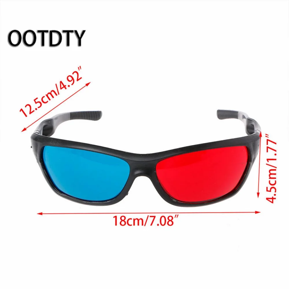 Universal White Frame Red Blue Anaglyph 3D Glasses For Movie Game DVD Video TV