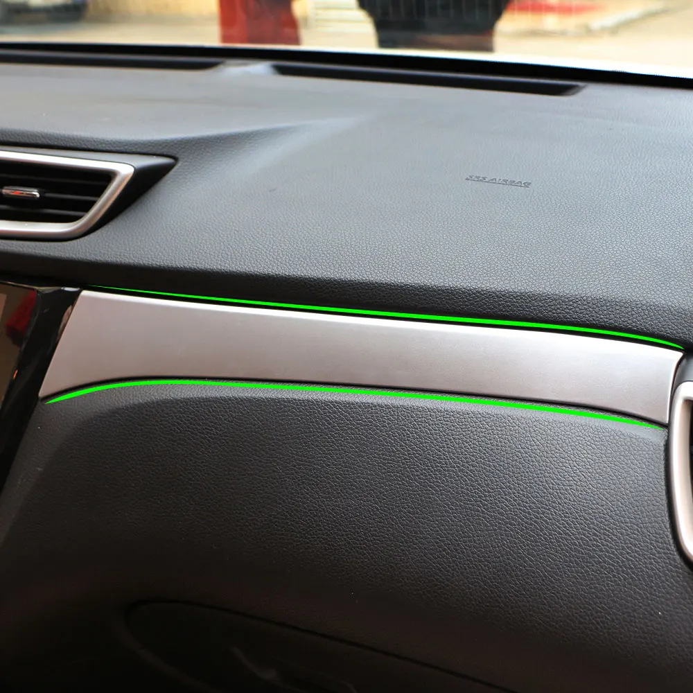 

Color My Life Car ABS Chrome Storage Box Decoration Trim Glove Box Sticker For Nissan X-trail Xtrail X Trail T32 LHD 2013-2017