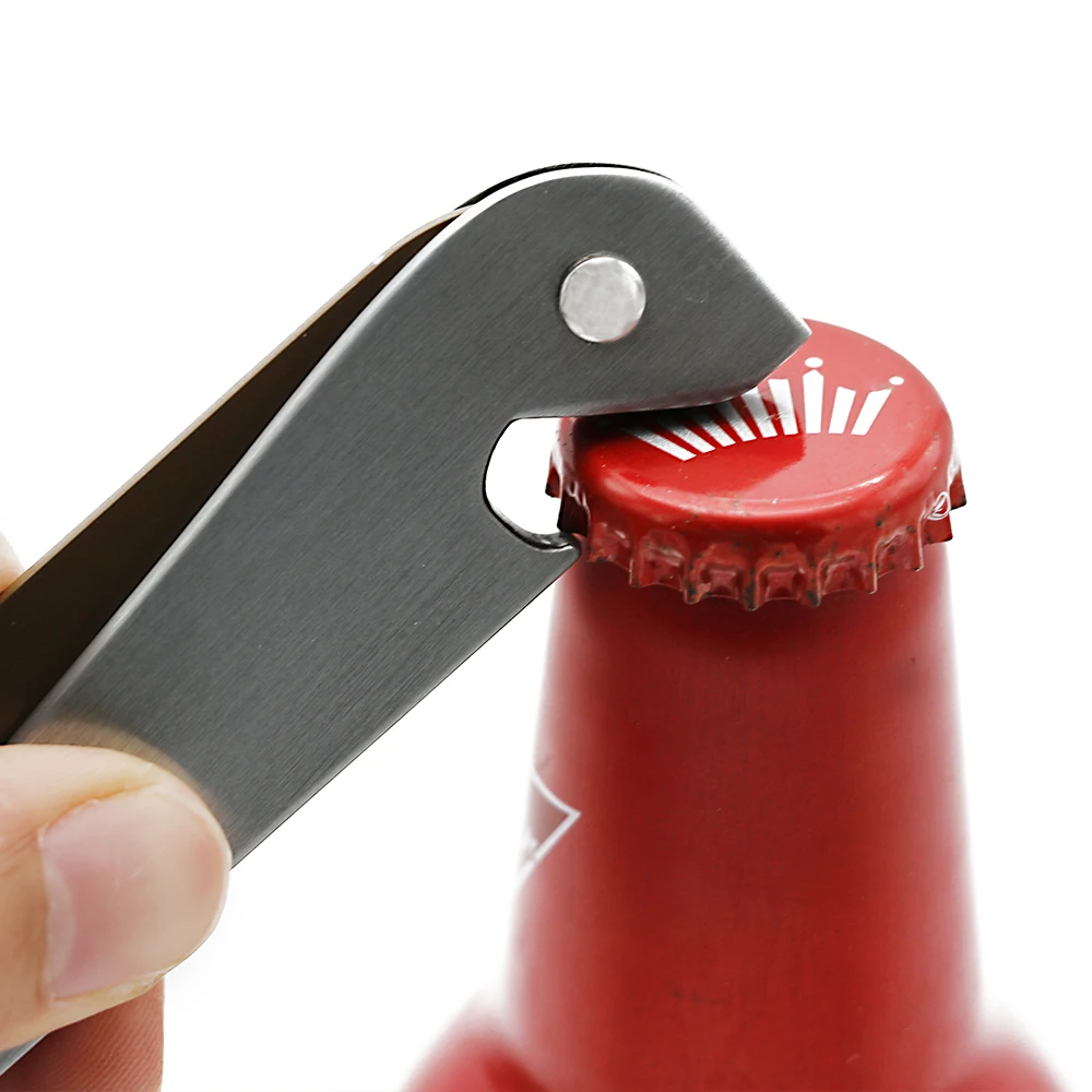 CestoMen Pocket Folding Beard Shaping Comb Anti Static Men Comb For Mustache Stainless Steel Bottle Opener 5