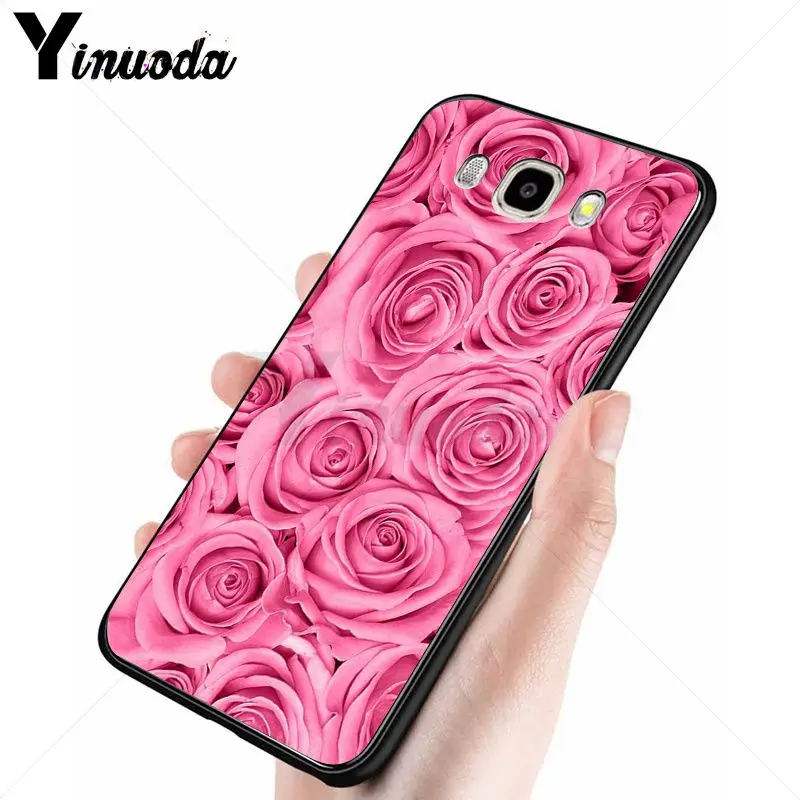 Large swath of daisy pink flowers