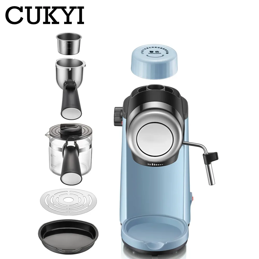 Кофе машина CUKYI для эспрессо 5 бар Полуавтоматическая кофеварка высокого