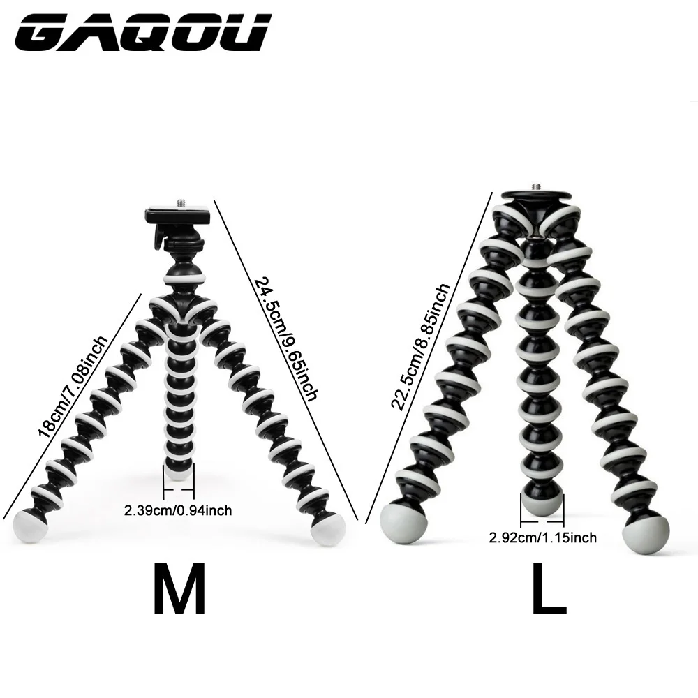 GAQOU M L размер гибкий штатив Мини Gorillapod монопод штатив-Осьминожка для Gopro Цифровая камера Canon Nikon мобильный телефон