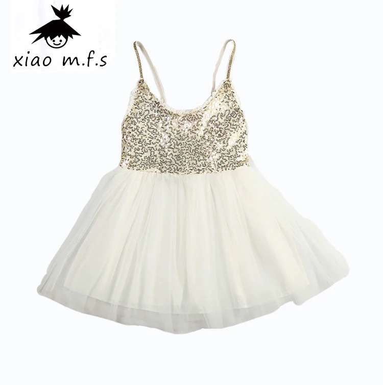 Tulle toddler kid Sleeveless Dresses Sequins Princess Children Baby
