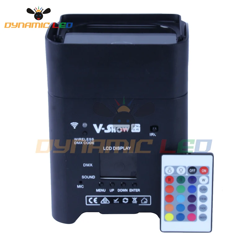 

Battery Wireless DMX Wifi Remote Wedding Uplight RGBWAUV 6in1 DJ Disco Stage LED Par