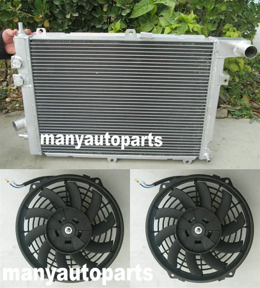 

FOR Opel Vauxhall Calibra Turbo C20LET 50mm Core Alloy Aluminum Radiator with two fans