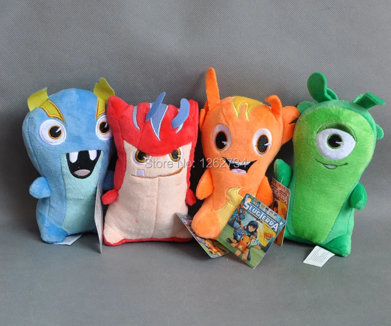 

NEW 4pcs SLUGTERRA Bludgeon Burpy Doc Joules Soft Stuffed Doll Toy 7'' Retail