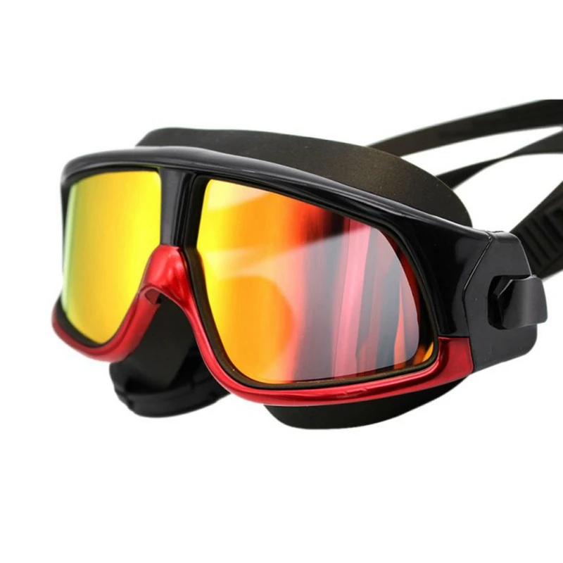Новые мужские и женские очки для плавания удобные силиконовые большие очки для плавания водонепроницаемые анти-противотуманные УФ-защитные маски для плавания