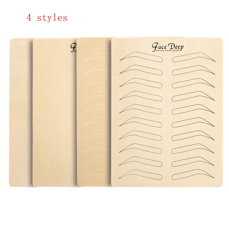 

4 styles Microblading Tattoo Eyebrow Practice Skin Eyebrow Cosmetic Permanent Make-Up Eyebrow Skin Tattoo Supplies No Ink Need
