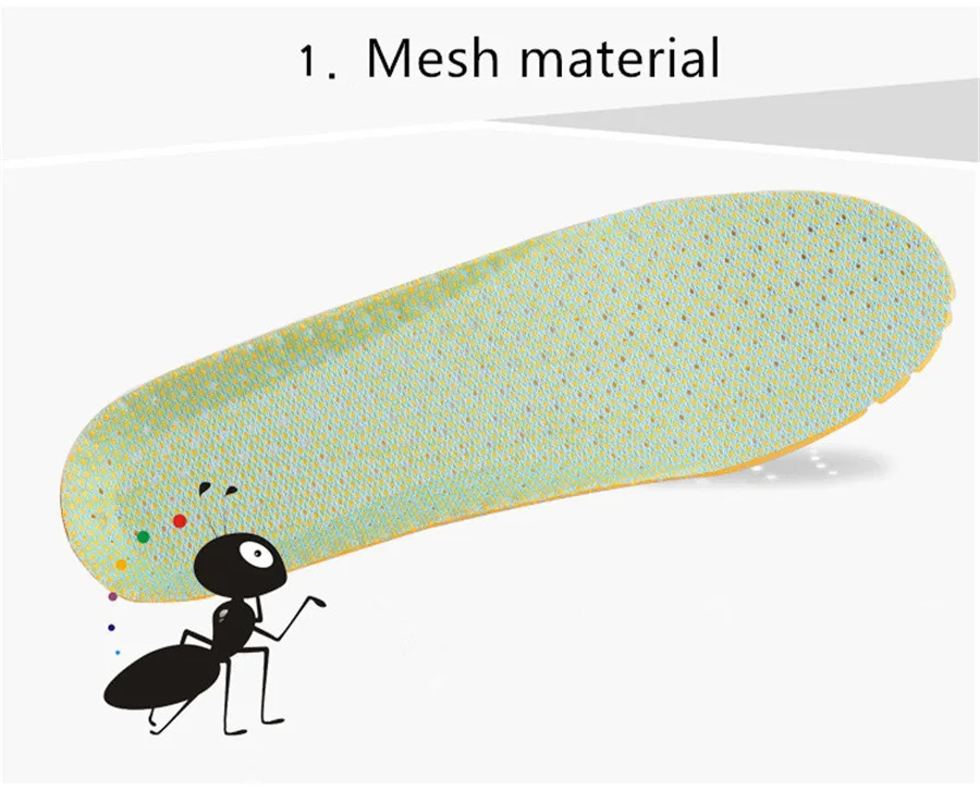 Мужская и Женская легкая спортивная Стелька из сетчатого материала EVA, дышащая дезодорирующая стелька, удобные мягкие стельки