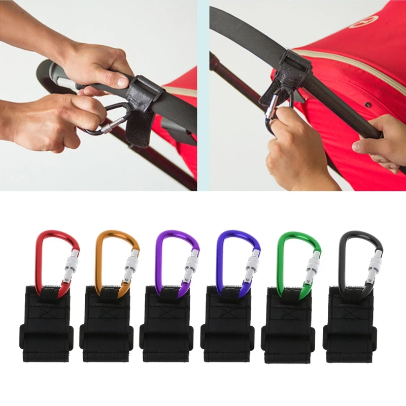 

Universal Mummy Pushchair Multifunction Baby Stroller Hook Shopping Bag Clip Metal Hanging Hooks Baby Stroller Accessories