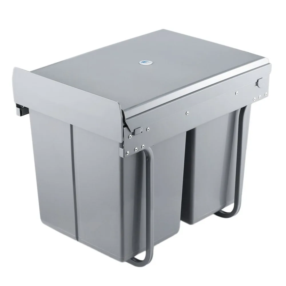 

40 Litre Soft Slow Closing Storage Bucket SHUNDA-N003 Cupboard Trash Bin Recycle Kitchen Assistant Pull Out Kitchen Waste Bin