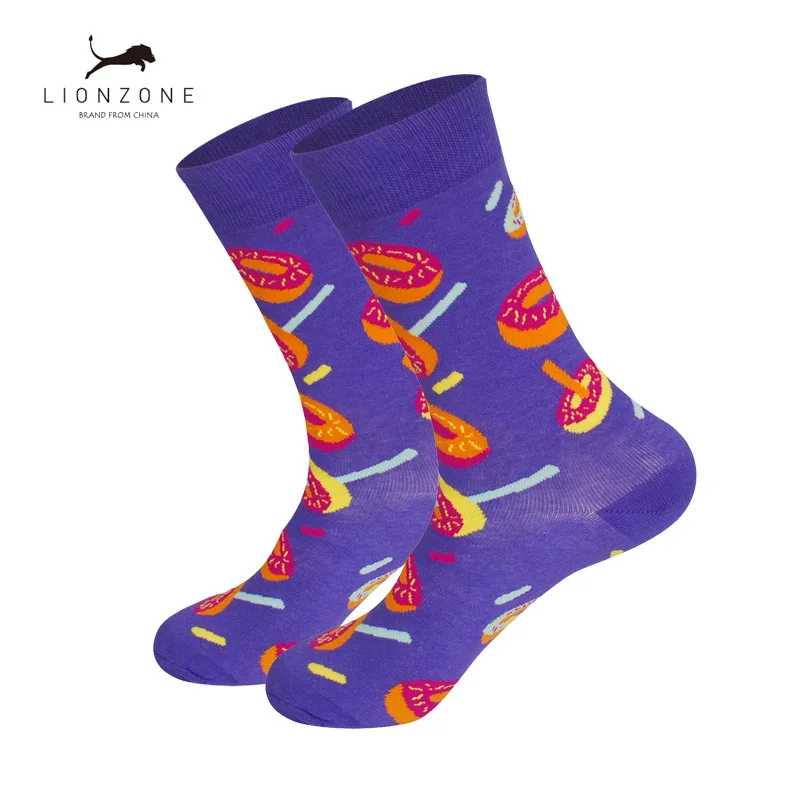 Новое поступление унисекс счастливые мужские носки и женские художественная абстракция креативные носки с узором Модные нейтральные забавные носки для весны - Цвет: Doughnut