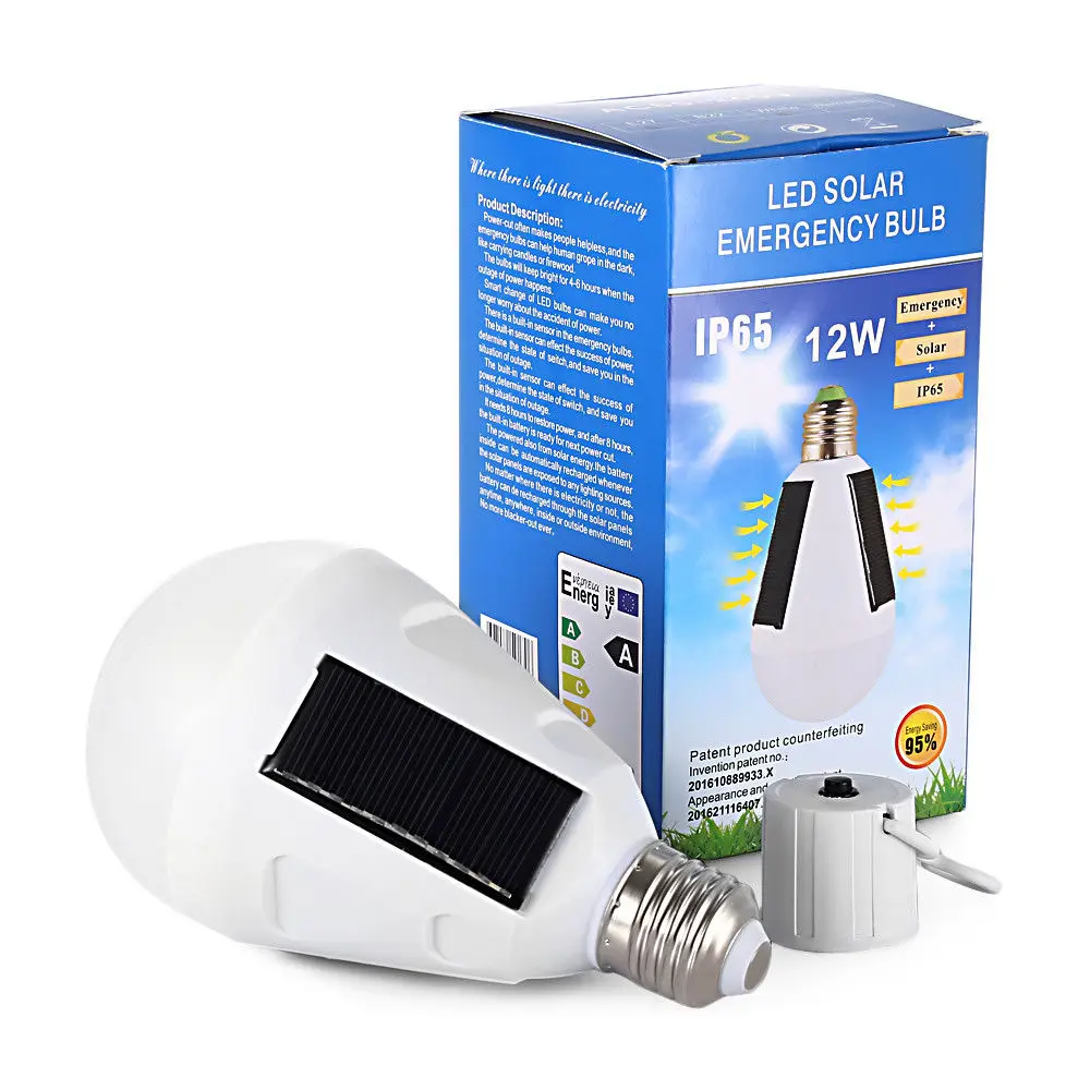 

Portable Solar Camping Light 12W 26 LED Solar Panel Powered Camping Bulb Waterproof Emergency Lamp Outdoor Light With Hook