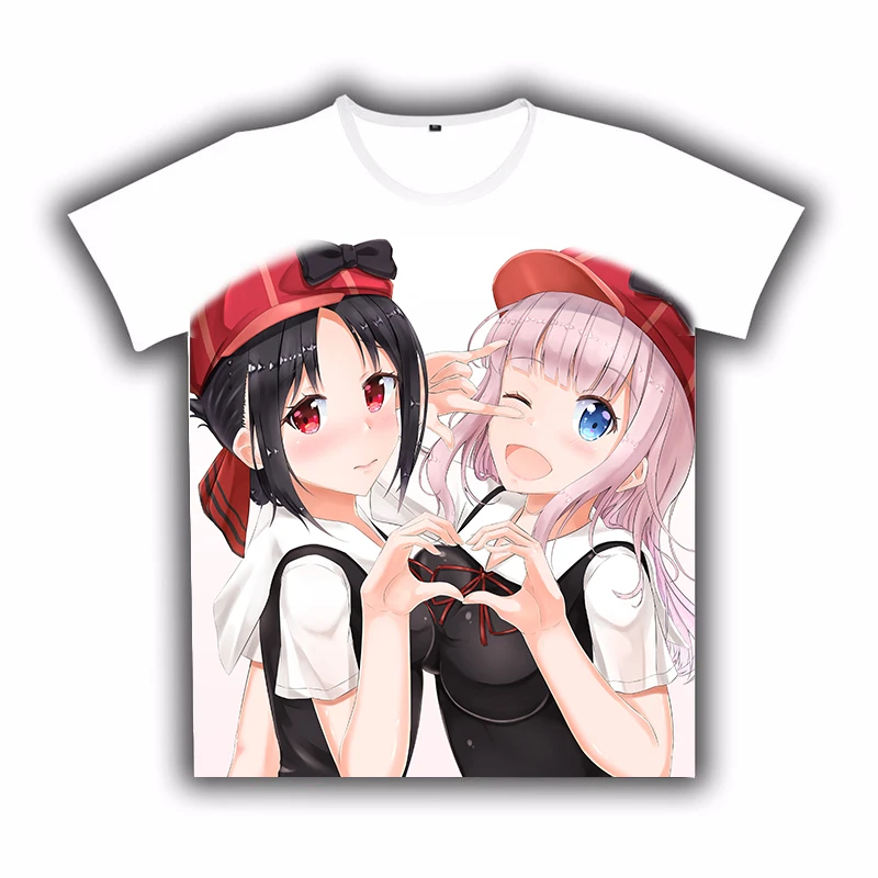 Anime Kaguya-sama Shinomiya Kaguya Cosplay Unisex Short Casual T shirt Tee Tops