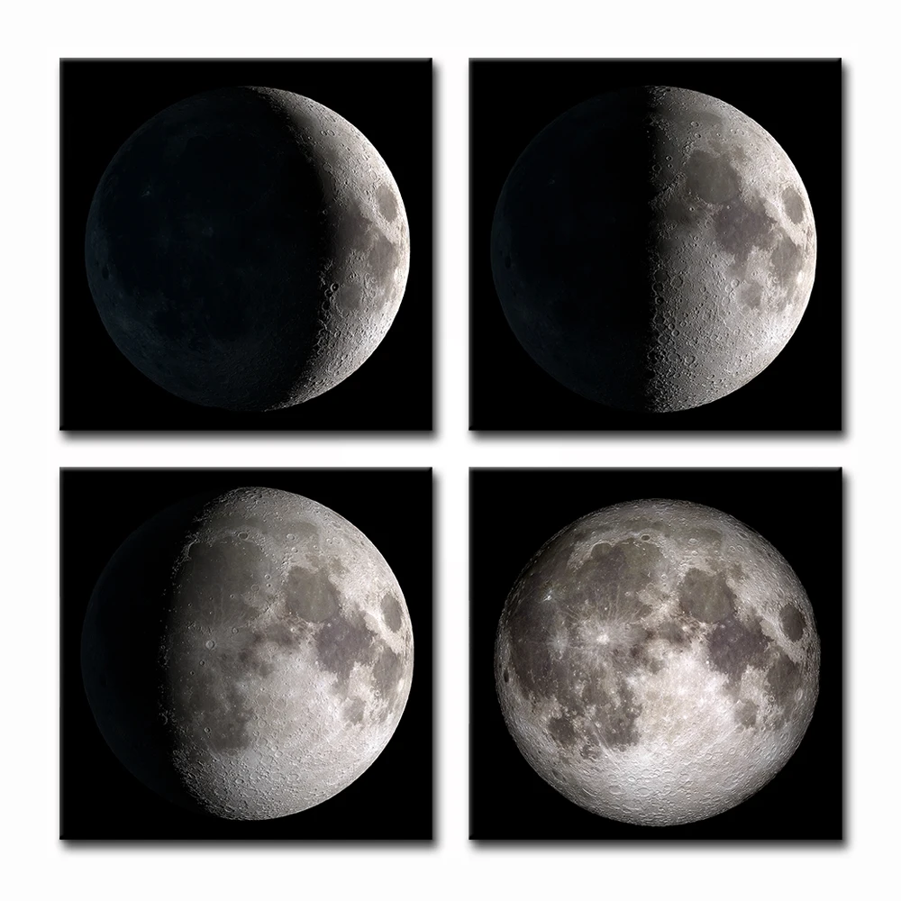 The Moon Waxes and Wanes HD Canvas Print for Living Room Bedroom
