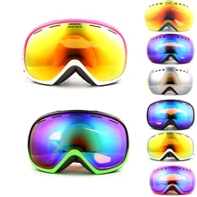 New 2016 Brand ski goggles 2 double lens UV400 anti fog large spherical font b glasses