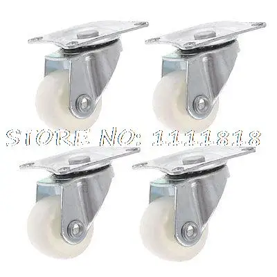 

Laundry Market Cart Swivel Metal Plate 2.3cm Dia PP Wheel Caster 4Pcs
