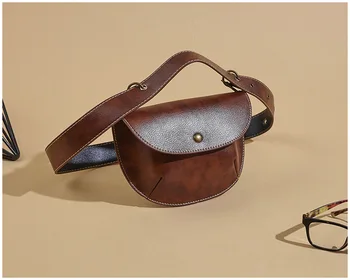 

2018 Waist Packs Crossbody Belt Bag Leather Women Vintage Phone Pouch Female Fanny Pack Luxury Brand Saddle bag Heuptas Pochete