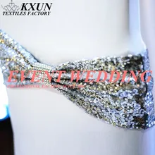 Дизайн, крепежная створка стула с блестками, галстук-бабочка с пряжкой для банкета, свадебное украшение для стула