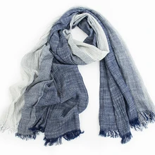 Брендовый зимний шарф для мужчин теплый мягкий с кисточками Bufandas Cachecol серый клетчатый тканый сморщенный хлопковый мужской шарф
