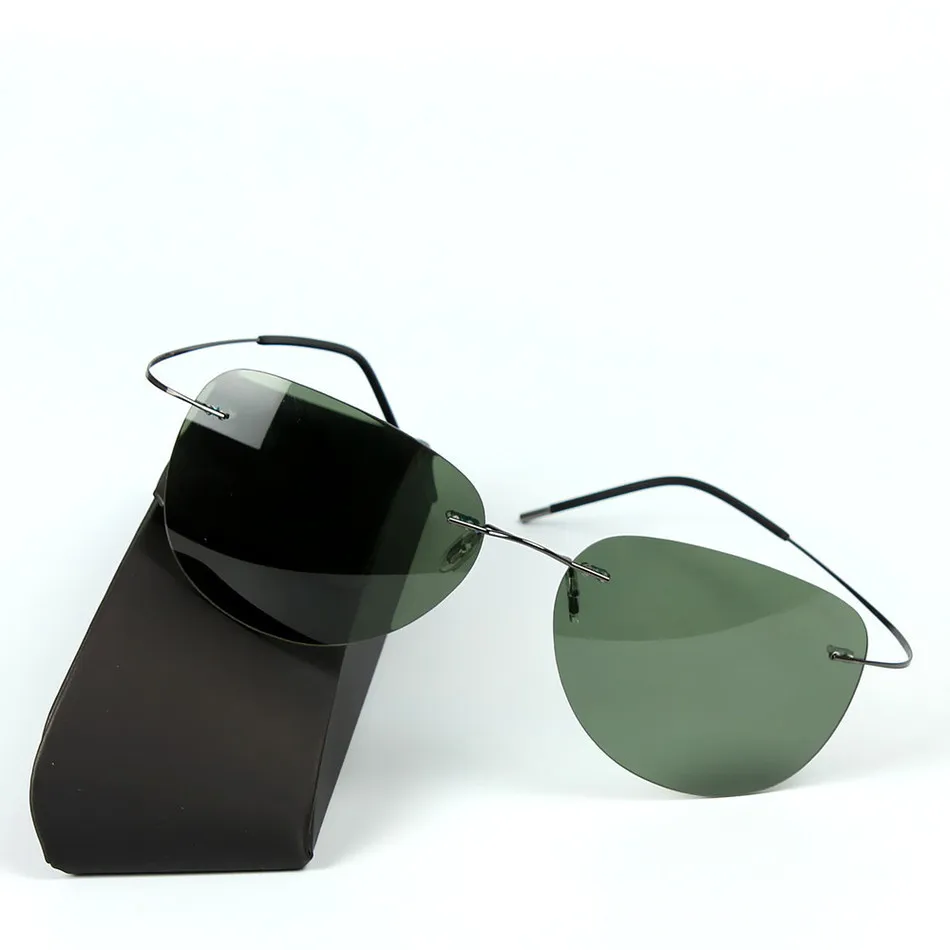 Rimless Summer Sunglasses Men  Rimless Polarized Sunglasses - 2023 Frame  Rimless - Aliexpress