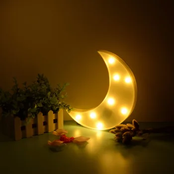 

Moon Pattern Led Night Light Festival Kids Bedroom Art Decor Lucky Xmas Party Decoration Lamp Luminaria Supplies