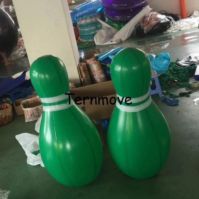 العملاق نفخ دبابيس البولينج نفخ pvc الإنسان البولينج للكبار والصغار ، محكم نفخ مجموعة بولينج أطفال الرياضة لعبة