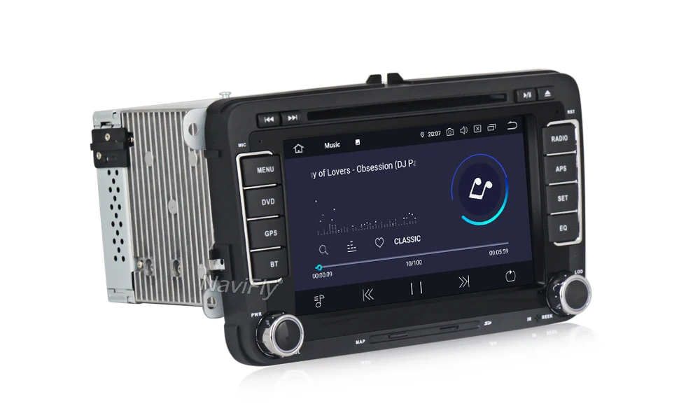 Top NaviFly Android9.0 IPS Screen DSP Audio car dvd player forVW polo golf passat tiguan skoda yeti superb rapid for skoda gps navi 38
