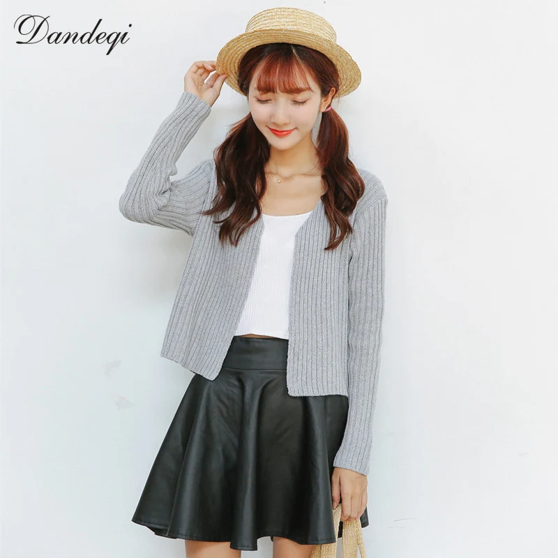 2016 Autumn Winter Cardigan Women Cashmere Sweater Long Sleeve Solid Color Female Knitted Korean Casual Jumper Pull Femme Coats