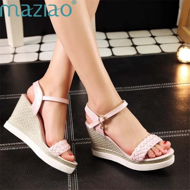 

Sandals Open Toes Waterproof Platform Casual High Heel Comfortable Shoes Woman High Heel Sandal MAZIAO