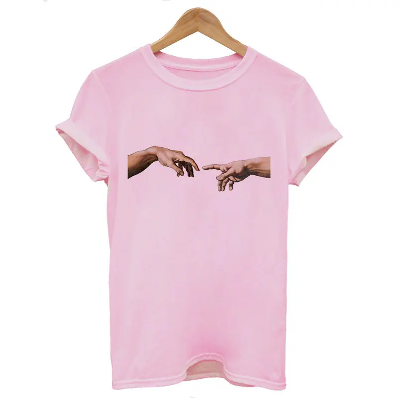 Летняя женская одежда тонкая футболка микеланжело забавная футболка для отдыха уличная юморная Эстетическая футболка Женские топы