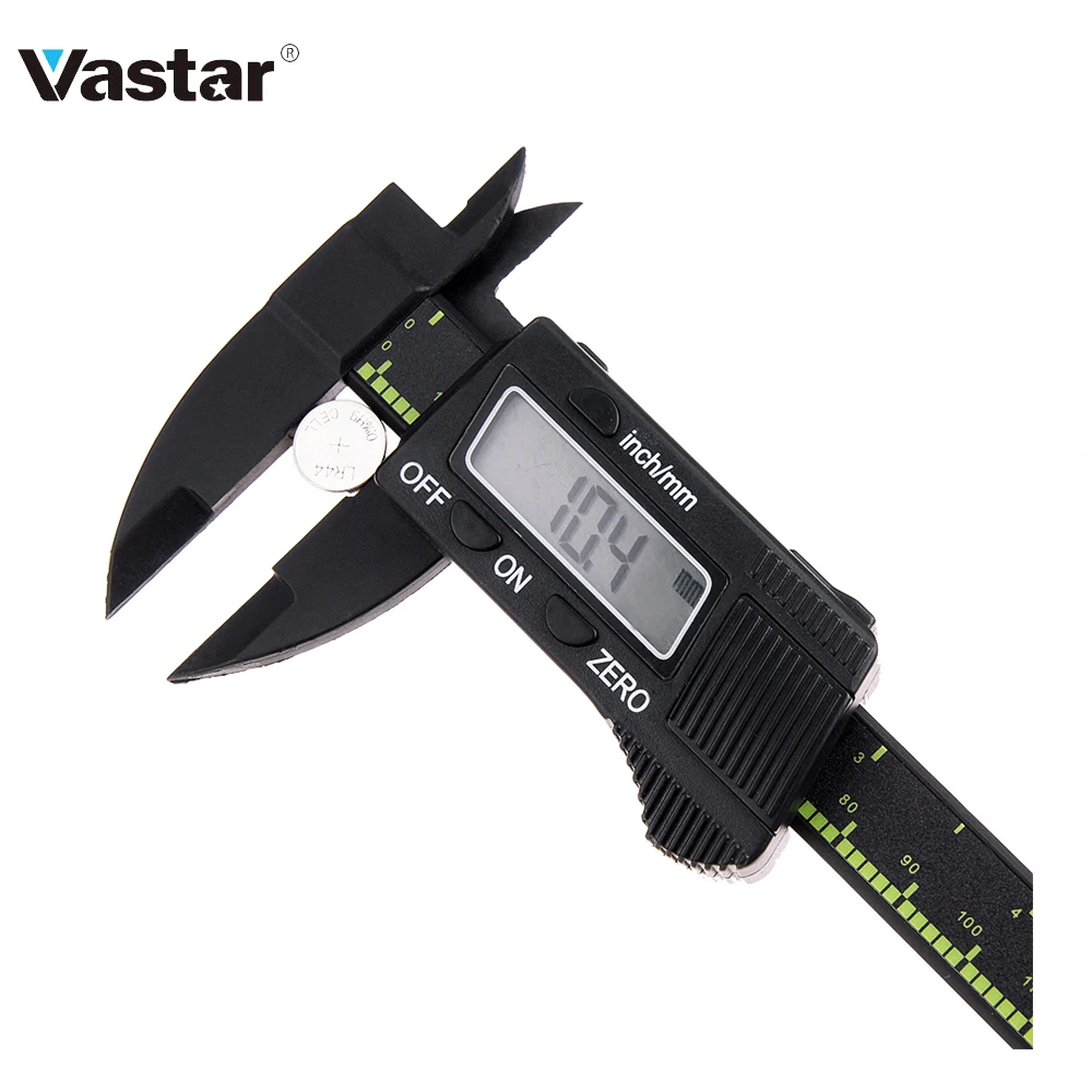 Vastar 150 мм 100 6 дюймов LCD волоконный штангенциркуль Калибр электронный