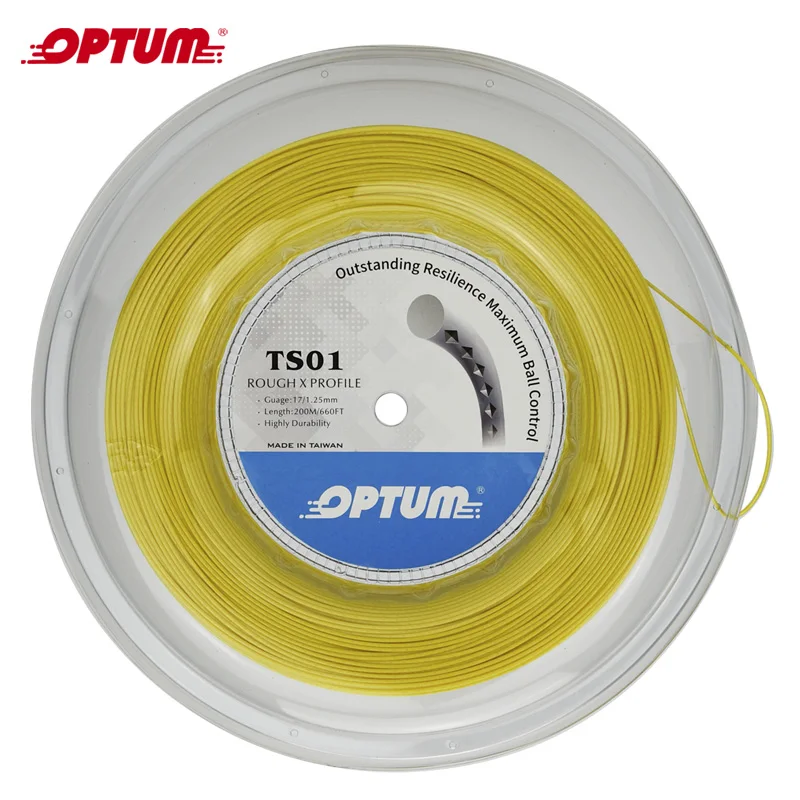 OPTUM الخام X الشخصي تنس مضرب سلاسل البوليستر Alu الطاقة الخام 125 200 m/بكرة